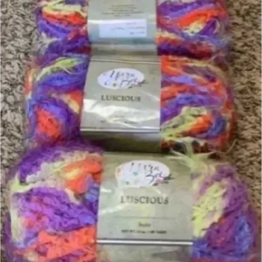 Yarn Bee Luscious Yarn- Fruity - 3 Skeins